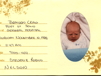 Braydon Newborn Announcement